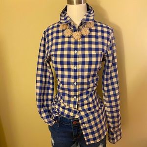 J.Crew Gingham Button-Down Perfect Shirt